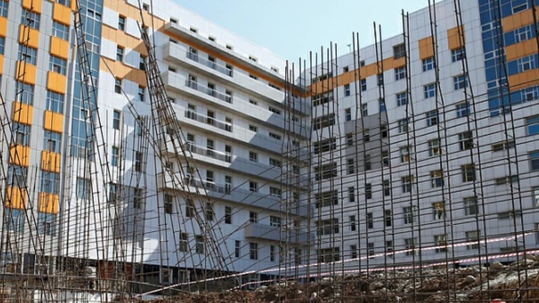 Лечебно-диагностический корпус детской краевой больницы готов на 21%⠀